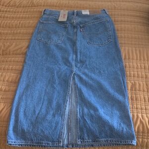 Levi's Blue Denim Maxi Skirt Sz 26